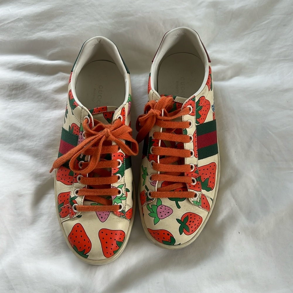 Gucci Wmns Ace 'Strawberry White'